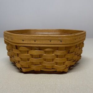 Longaberger Tan Woven Basket waterproof plastic liner. 1998